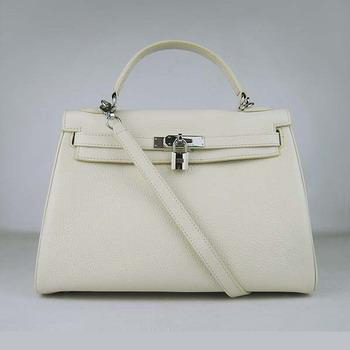 HKL32OOBS001 Hermes Kelly 32CM Beige (argento)